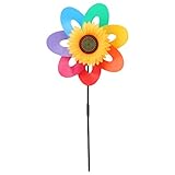 Biuuu 中空ひまわり風車風のスピナーWhirligigホーム庭パーティーデコレーションおもちゃ