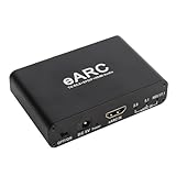 EARC ARCサウンドエクストラクター、HDMI ARCオーディオエクストラクターHDマルチメディアインターフェース光3.5mm出力、HDTVスピーカーアンプ用HDマルチメディアアダプター