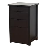 天然木 チェスト 書類整理 4杯 タモ ダークブラウン 幅50ｃｍ 高さ80cm LS-633DB