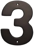 BRAINERD 51146 HOUSE NUMBER 3 RUBBED BRONZE 5" [並行輸入品]