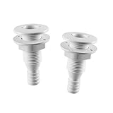 Dolity 高品質　ボート用　ナイロン製　ビルジポンプ　排水パーツ　通気口　配管継手　ホース　継手　便利　全5サイズ - 2個, 1インチ