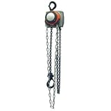 CM 5626A Steel Hurricane Hand Chain Hoist with Hook Mounted, 2000 lbs Capacity, 10' Lift Height by C