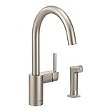 Moen 7165SRS Align One-Handle High Arc Kitchen Faucet, Spot Resist Stainless [並行輸入品]