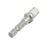 uxcell ドリルソケットアダプタ　スクエアヘッド　シルバートーン　HSS6.3mmのシャンク径