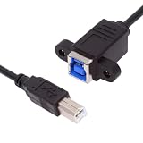 CY Cord USB 3.0 Type-B メス - USB2.0 Type-B オス 延長ケーブル 5Gbps ディスク SSD カメラ データ用 30cm
