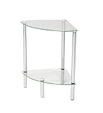 ガラスラック2段 コーナー GR-2C