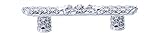 Carpe Diem Hardware 7633-24C Versailles 3-Inch O.C. Small Pull Fleur De Lys with Swarovski Crystals 