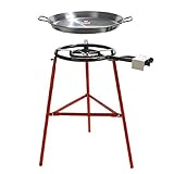Paella Pan + Paella Burner and Stand Set - Complete Paella Kit by Garcima