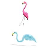 B Baosity 庭の装飾　人工フラミンゴ　2個入り　芝生 ガーデンオーナメント置物