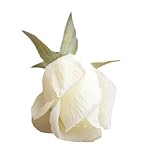 (マリーミー) MARRYME 造花 フラワーアレンジメント ローズ 薔薇 バラ 花材 10点 DIY用 フラワーギフト インテリア お祝いの装飾 パーティー用 (ホワイト)