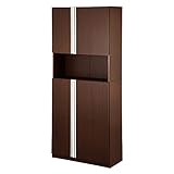 日本製 シューズボックス 扉付き 約36足収納 木製 〔幅75cm〕 ダークブラウン