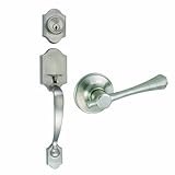 Design House 755462 Ironwood 2-Way Latch Entry Door Handle Set with Lever, Handle and Keyway, Adjust