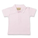 Larkwood Baby/Toddler Unisex Polo Shirt (0-6) (Pale Pink) by Larkwood