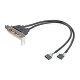 StarTech.com マザーボードピンヘッダー接続USB 2ポート増設変換アダプタケーブル PCケース用 2x USB A/メス - 2x IDC(5ピン)/メス USBPLATELP