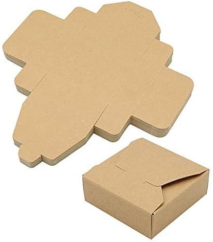 Amazon | 日本製 無地 ギフトボックス 7cm × 7cm × 2.5cm 茶色 10枚