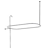 Kingston Brass ABT1040-1 Vintage Oval Shower Riser with Enclosure, 59-Inch, Polished Chrome by Kings