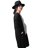 Angeliebe エンジェリーベ マタニティ ウォッシャブル サイド スリット トッパー ニット カーデガン 妊婦服 産前 産後 長袖 羽織もの フリー ブラック 22162 22162100