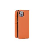 【ボナベンチュラ】 ダイアリーケース (iPhone 14 Plus, オレンジ) ノービレレザー(ノブレッサレザー)スマホケース ヨーロッパ最高級レザー 本革 MagSafe対応 プレゼント ギフト iPhone 14 Plusケース BODN14PL-OR