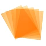 uxcell 5 枚 カラープラスチックシート A3 透明アンバーフィルムカラーコレクションジェルライトフィルター防水 16.5 x 11.7" シート DIY クラフト LED ライティング 写真 (オレンジ)