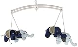 Bacati Elephants Musical Mobile, Blue/Gray by Bacati