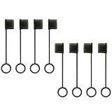VSuRing USB Type-C(オス)用 保護カバーキャップ 脱落防止 シリコン製 ソフト リード付 USB C ケーブル コネクタカバー キャップ 防塵 防湿 防錆 端子保護キャップ 保護カバー 黒 8個入
