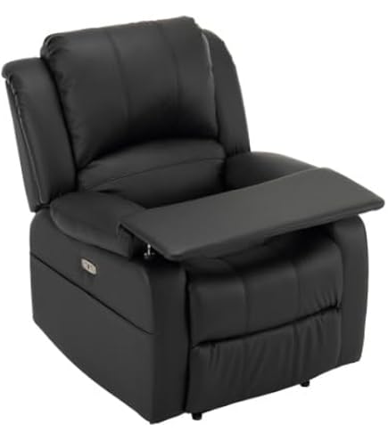 Amazon｜電動リクライニングソファ 高さ調節テーブル付き PUレザー 1人