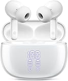 ワイヤレスイヤホン Bluetooth対応 マイク付き 完全ぶるーとぅーす イヤフォン タッチコントロール ホワイト