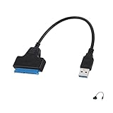 Mirhua USB変換ケーブル、2.5インチSSD/HDDハードディスク専用SATAケーブル。5 Gbps高速伝送をサポートし、SATA 3標準に基づいて、USB 3.0外付け変換インタフェースを組み合わせる