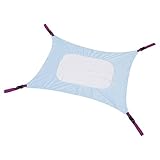 ベビーハンモック ベビー寝具 ベビー睡眠 リムーバブル 調節可能 通気 快適(ブルー)