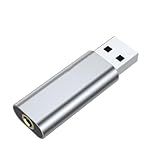 ALLVD USB イヤホンジャック 変換アダプタ USB2.0 to 3.5mm 外付け サウンドカード 対応 4極 TRRS イヤホン PS4 等適用 軽量 便利 簡単に使用