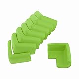 uxcell コーナークッション　コーナーガード　コーナーパッド　コーナーカバー エッジ カバー パッド 宿舎用品 テーブル デスク 気泡ゴム製 ライトグリーン 8 個入れ