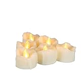 Candle Choice 6 PCS Realistic Flameless Candles with Timer Battery Powered LED Tealights with Drips 