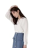 [プロポーションボディドレッシング] チェーン付きタックブラウス レディース エクリュ