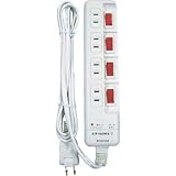 ノア:ノア 雷ガード付 6ヶ口6スイッチ省エネタップホコリカバー付 NC-2463S 型式:NC-2463S