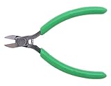 Xcelite MS54J Flush Oval Head Cutter, Diagonal, Flush Jaw, 4' Length, 13/32' Jaw length, Green Cushi