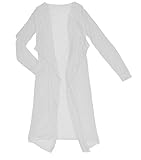 Plus Nao(プラスナオ) UVケア必須アイテム長袖ロングカーデ カーディガン 薄手 軽量 持ち運び 便利 F ホワイト