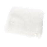 【ノーブランド品】 赤ちゃん　フェイクファー　ブランケット　バスケット　毛布　写真撮影　小道具　快適　全4色 - ホワイト