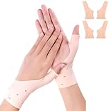 O.M.C TOKYO 手首 親指 サポーター 高伸縮素材 適度な加圧 (ベージュ 穴あり ４枚入り)