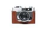 TP Original Konica C35 FD Konica Auto S3 専用 ブルタイプ 本革 ボディケース 赤茶色
