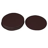 uxcell　研磨ディスク　紙やすり　木工金属仕上げ　布地 研磨材　ブラウン　丸型　研磨サンドペーパー