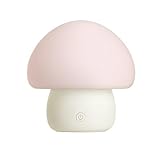 Emoi Multicolor LED Baby Night Light, Portable Silicone Cute Mushroom Nursery Night Lamp, Romantic D