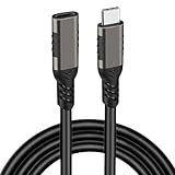 USB Type C延長ケーブルUSB 3.1 Gen 2（10 Gbps）100 W PD急速充電USB-C Type C延長ケーブル4 K/60 HZビデオ伝送ナイロン編み双方向伝送互換Type Cモデル、例えばAndroidノートパソコン（0.5 M） [並行輸入品]