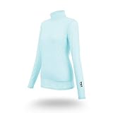 QIRUNレディース UVカット 冷感 長袖 ハイネック tシャツ 紫外線対策 日焼け止め 吸汗速乾 ストレッチ 通気 ゴルフ ウォーキング ヨガ アウトドア スポーツ