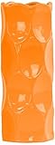 Urban Trends Ceramic Round Cylindrical Vase with Dimpled Sides and SM Gloss Finish Orange [並行輸入品]