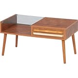 リビングテーブル　引出、中棚付き　ブラウン　ＦＪｆｊ01000003040ｊｆＢＲ