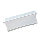 Flameer 植物栽培鉢　排水口 トレイ付き　多肉植物ポット　長方形　全7色　プランター　　 - 白