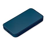 Premium Style iPhone 13用 ガラスフリップケース ネイビー PG-21KGF03NV