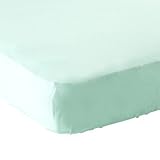 Luvable Friends Fitted Knit Crib Sheet, Mint [並行輸入品]