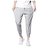 アイスシルクパンツ メンズ パンツ ジョガーパンツ 夏 冷感パンツ ズボン ストレッチパンツ 9分丈 ストレッチ 薄手 イージーパンツ