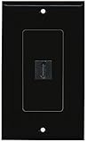 RiteAV ( 1ギャングDecorative )ブラック右角度1ポートHDMIウォールプレート